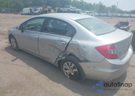 2012 Honda Civic Lx из США, поврежденный, VIN 19XFB2F5XCE329951